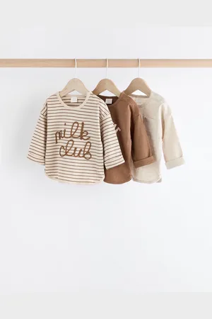 Next Milk Club Baby Jersey Long Sleeve T-Shirts 3 Pack (0mths-2yrs)