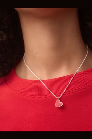Next Tone Red Heart Necklace