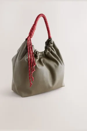 Next Khaki Bungee Cord Shoulder Bag