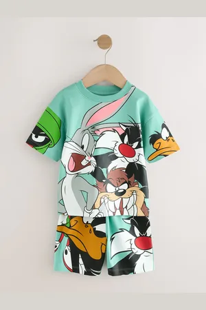 Next /Orange Looney Tunes Single License 100% Cotton Short Pyjamas (9mths-9yrs)