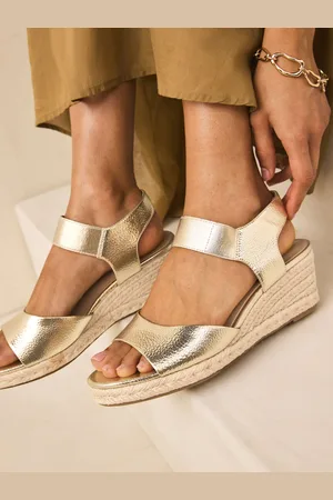 Next Standard Fit Forever Comfort Round Toe Elastic Strap Detail Wedges