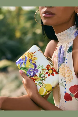 Next Multi Kew Gardens Satin Clutch Bag