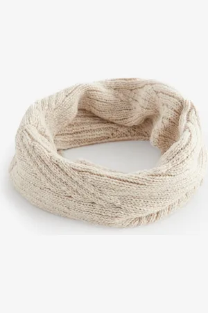 Next Oatmeal with Sparkle Cable Knit Snood