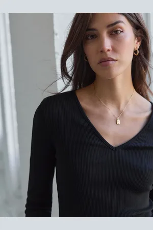 Next Long Sleeve Ribbed V-Neck Top