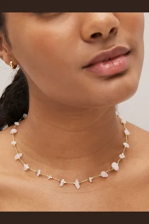 Next Gold/ Plated Semi Precious Stone Chipping Necklace