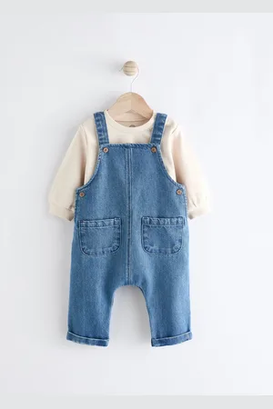 Next Baby Denim Dungarees and Bodysuit Set (0mths-2yrs)