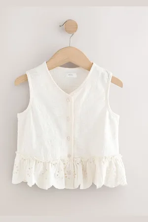 Next Broderie Hem Waistcoat (3-16yrs)