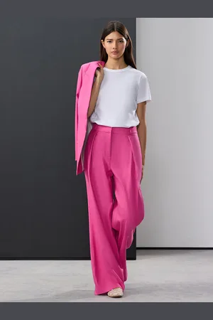 Next Elastic Back Wide Leg Trousers with Linen