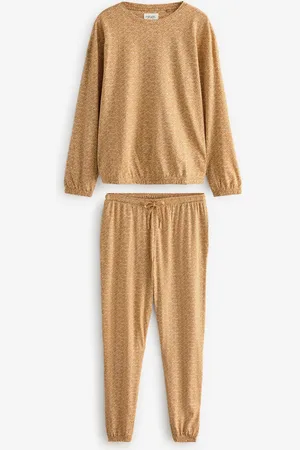 Next Ochre Yellow Spot 100% Cotton Long Sleeve Pyjamas