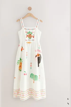Next Multi 100% Cotton Summer Midi Dress