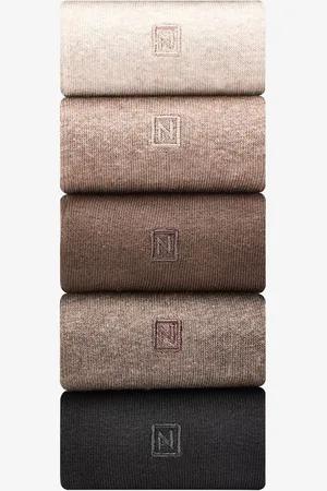 Next Soft Marl 5 Pack Embroidered Lasting Fresh Socks