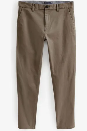 Next Mushroom Slim Fit Stretch Chinos Trousers