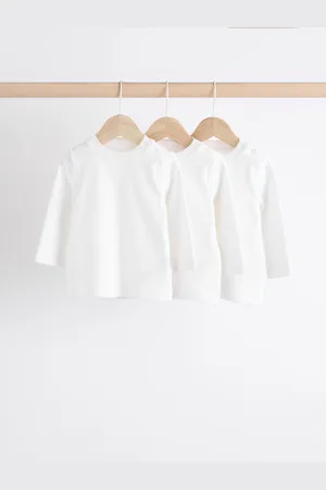 Next Baby Long Sleeve 100% Cotton T-Shirts 3 Pack