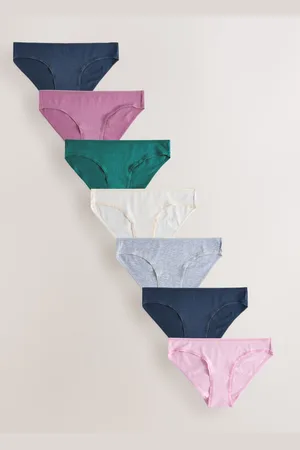 Next Pink Marl Bikini Rich Knickers 7 Pack