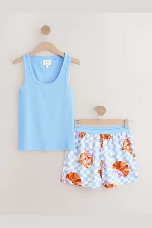 Next Croissant Cotton Rib Vest Short Set Pyjamas