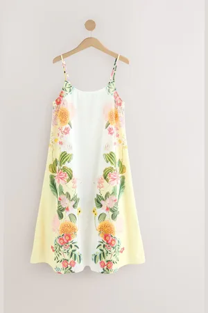 Next Yellow Floral Kew Collection 100% Cotton Slip
