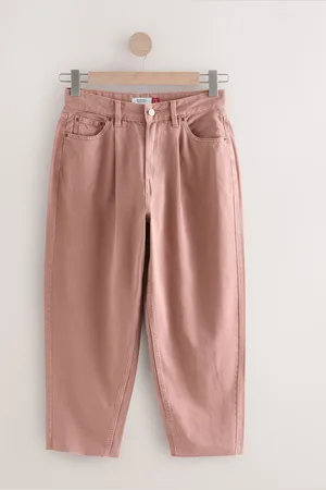 Next Raspberry Crop Barrel Leg Jeans