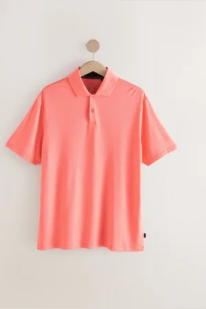 Next Coral Orange Active Golf Mesh Training Polo Shirt
