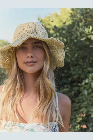 Next Natural Scalloped Crochet Bucket Hat