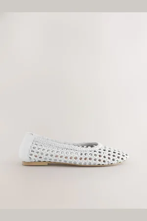 Next Forever Comfort Leather Weave Ballerinas