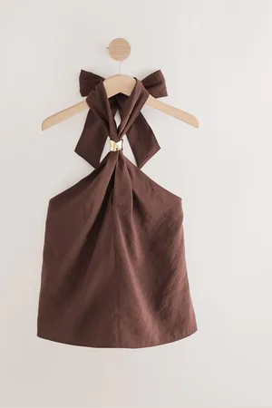 Next Chocolate Hardware Detail Halter Top