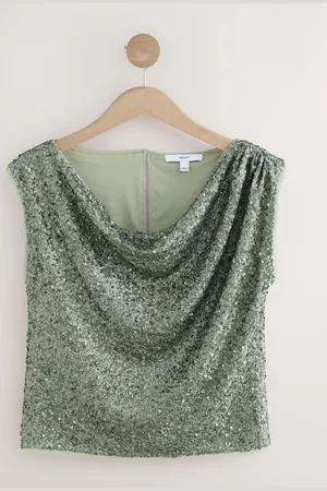 Next Drape Sleeveless Sequin Top