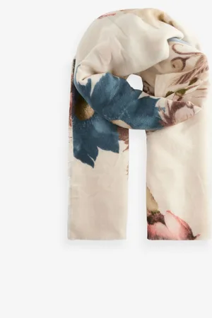 Next Ecru Floral Midweight Scarf
