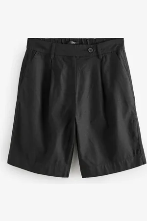Next Linen Rich City Knee Shorts