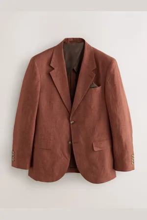 Next Rust Slim Fit Leomaster Italian Fabric Suit Jacket