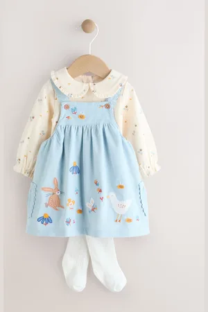 Next Character Baby Pinafore Long Sleeve Bodysuit & Tights Set (0mths-2yrs)