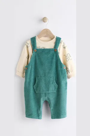 Next Farm Baby Waffle Corduroy Dungaree and Bodysuit Set (0mths-2yrs)