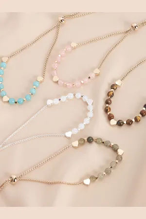 Next Gold Plated/ Plated Semi-Precious Stone Pully Bracelet