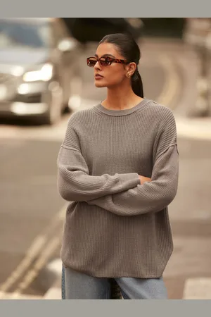 Next Mole Cosy Crew Neck Longline Tunic Knitted Jumper
