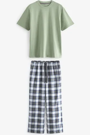 Next Green/ Check Motionflex Cosy Pyjamas Set