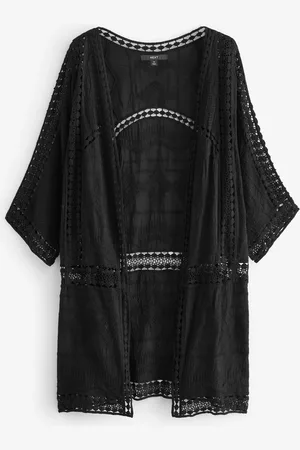 Next Crochet Longline Kimono Cover-Up