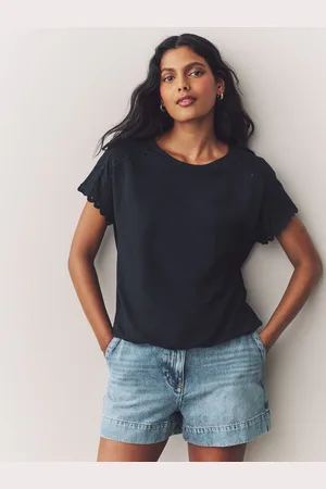 Next Short Sleeve Bubblehem 100% Cotton T-Shirt