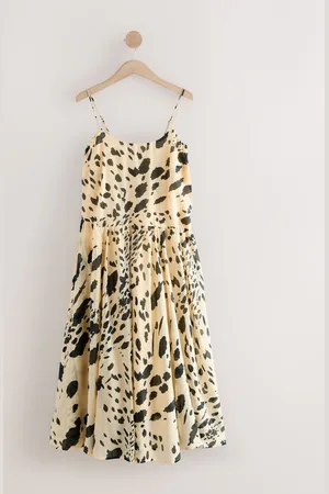 Next Yellow/ Dropped Waist Slip Maxi Dress