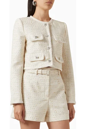 Boucle Jacket With Braid Detail