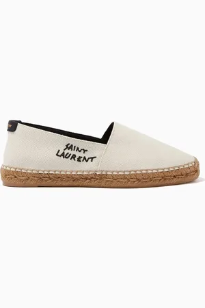 Saint Laurent Embroidered Espadrilles in Canvas