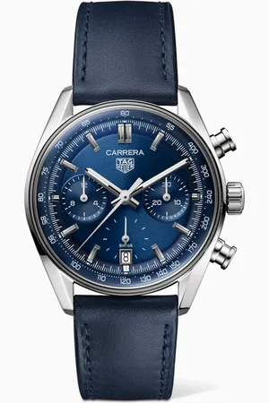 Tag Heuer Carrera Automatic Chronograph Steel & Leather Watch, 39mm