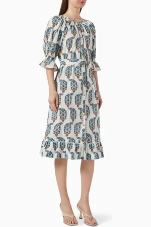 BOTEH Theonie Smock Dress in Cotton-voile