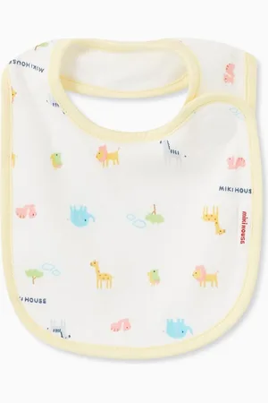 Miki House Animal Printed Bib in Cotton