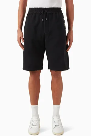 Saint Laurent Logo Bermuda Shorts in Cotton Fleece