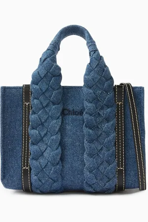 Chloé Mini Woody Tote Bag in Denim