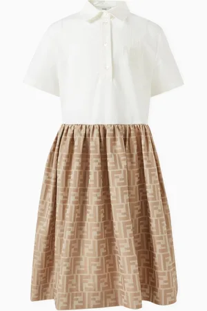 Fendi Logo Polo Dress in Poplin