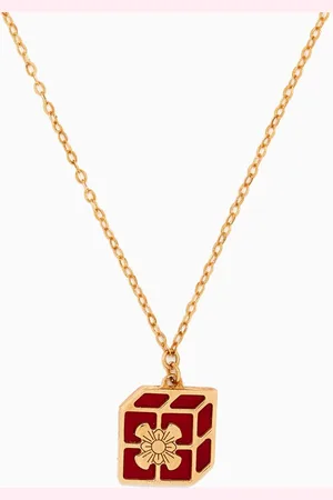 Damas Christmas Gift Box Double-sided Pendant Necklace in 18kt Gold