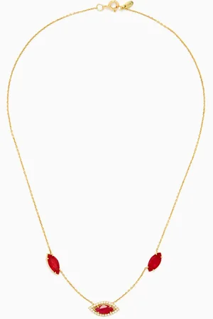 Dima Ruby Eye Necklace in 18kt