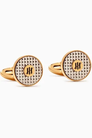 MONTEGRAPPA Clou Ambigram Cufflinks in IP Gold