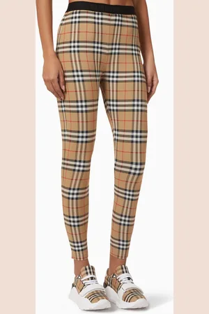 Burberry Belvoir Logo Vintage Check Leggings in Stretch-jersey