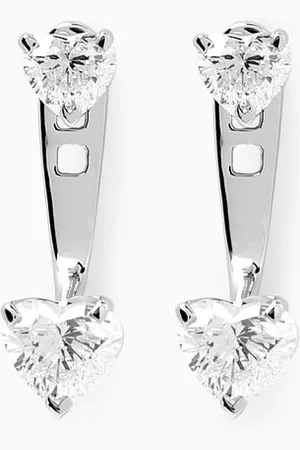 Fergus James Heart Diamond Slider Earrings in 18kt Gold